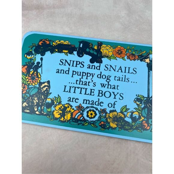 Vintage 1970s Little Boys Nursery Snips & Snails Artwork - Picture 3 of 9